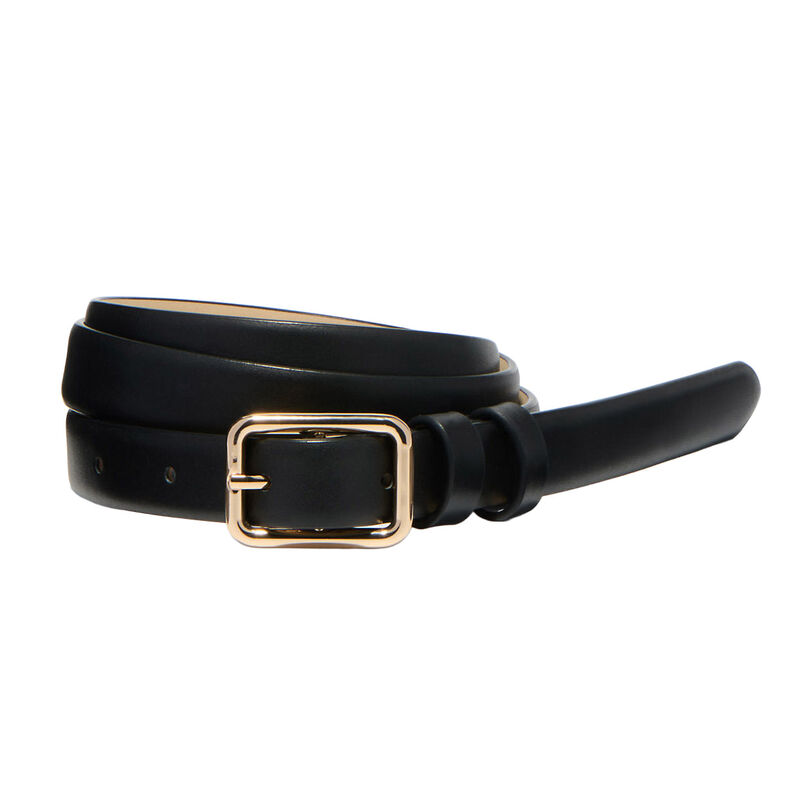 Veronika Maine Classic Skinny Leather Belt image number 0